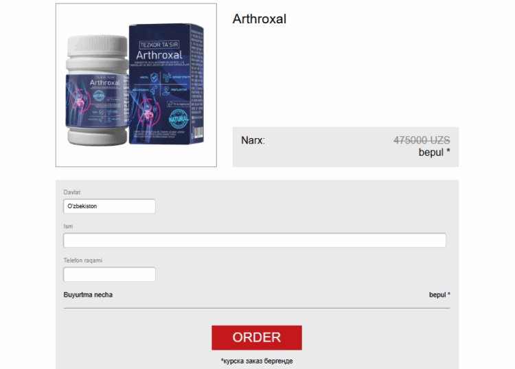 Arthroxal Kapsulalar Uzbekistan