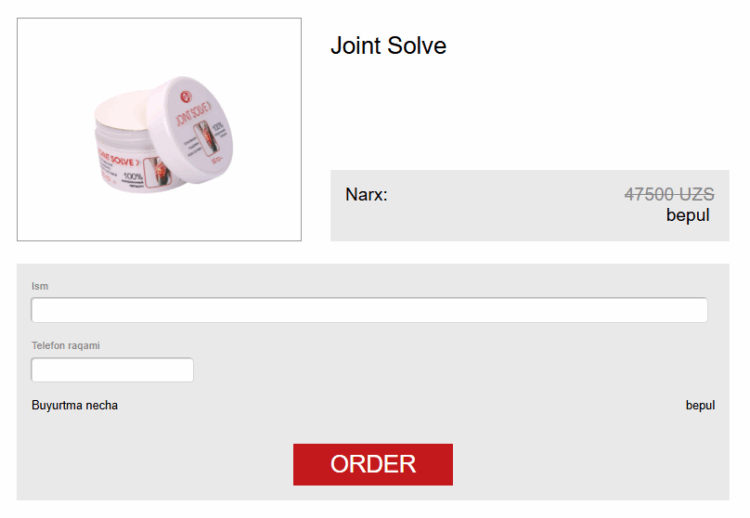 Joint Solve Krem Uzbekistan