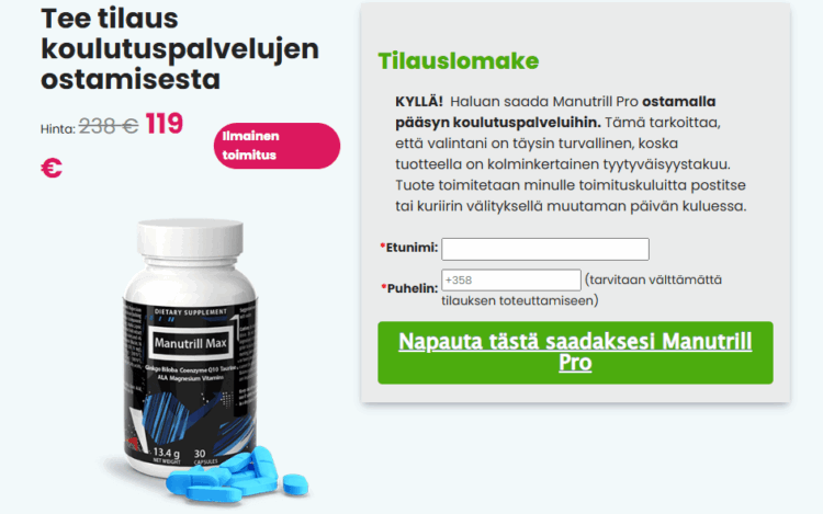 Manutrill Max Hinta Finland