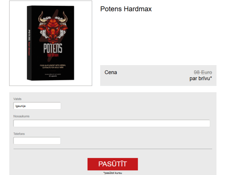 Potens Hardmax Hind Estonia